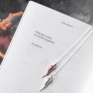 Handmade heirloom horn / cornicello talisman necklace